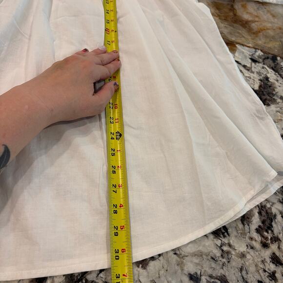 Lane Bryant 18/20 Poet Shirt White Lace Inset Coquette Boho Cottage Renaissance - Picture 8 of 10